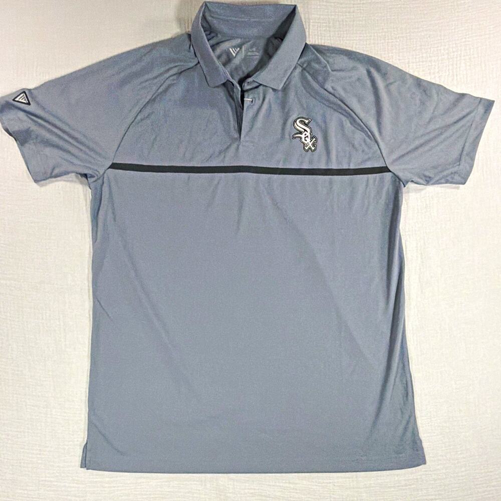 Levelwear Chicago White Sox Sector Polo Men's L Gray Moisture Wicking